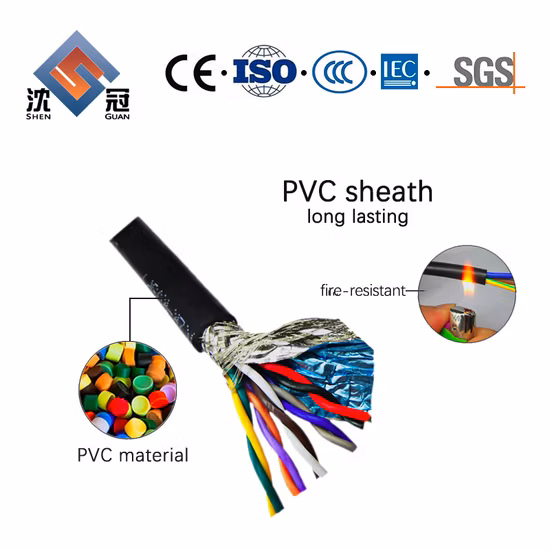 Shenguan Wire Cable PVC Insulation Multi Core Electric Shielded Signal Control Wire Nsgafou 3 Kv Shd-Gc 2kv Signal Cable Coaxial Cable Wire Harnesses