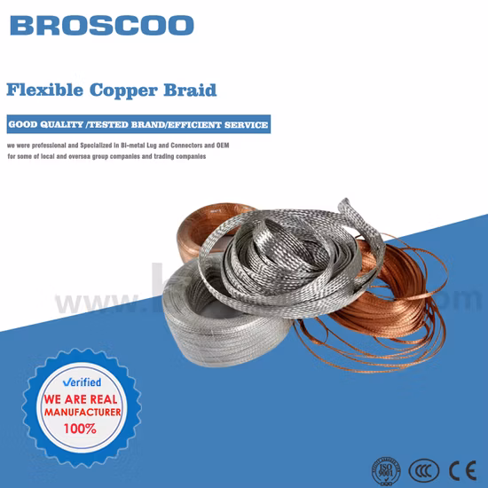OEM Factory Power Line Flexible Braid Wire Copper Connector